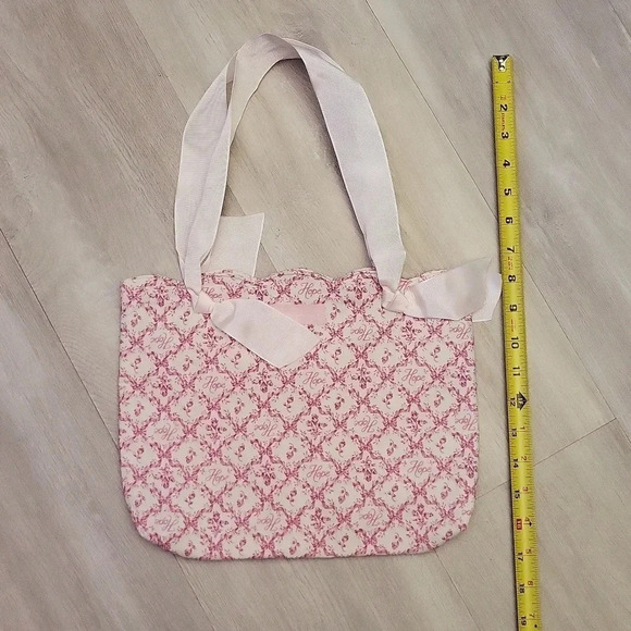🛍Longaberger Hope Pink White Simple Mini Tote - Picture 4 of 5